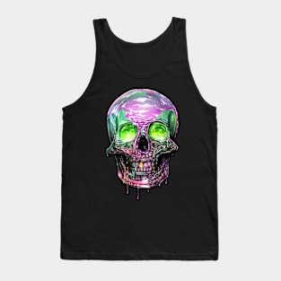 Liquid Sugar Skull - Punk skull candy slime drips 80s 90s Tank Top